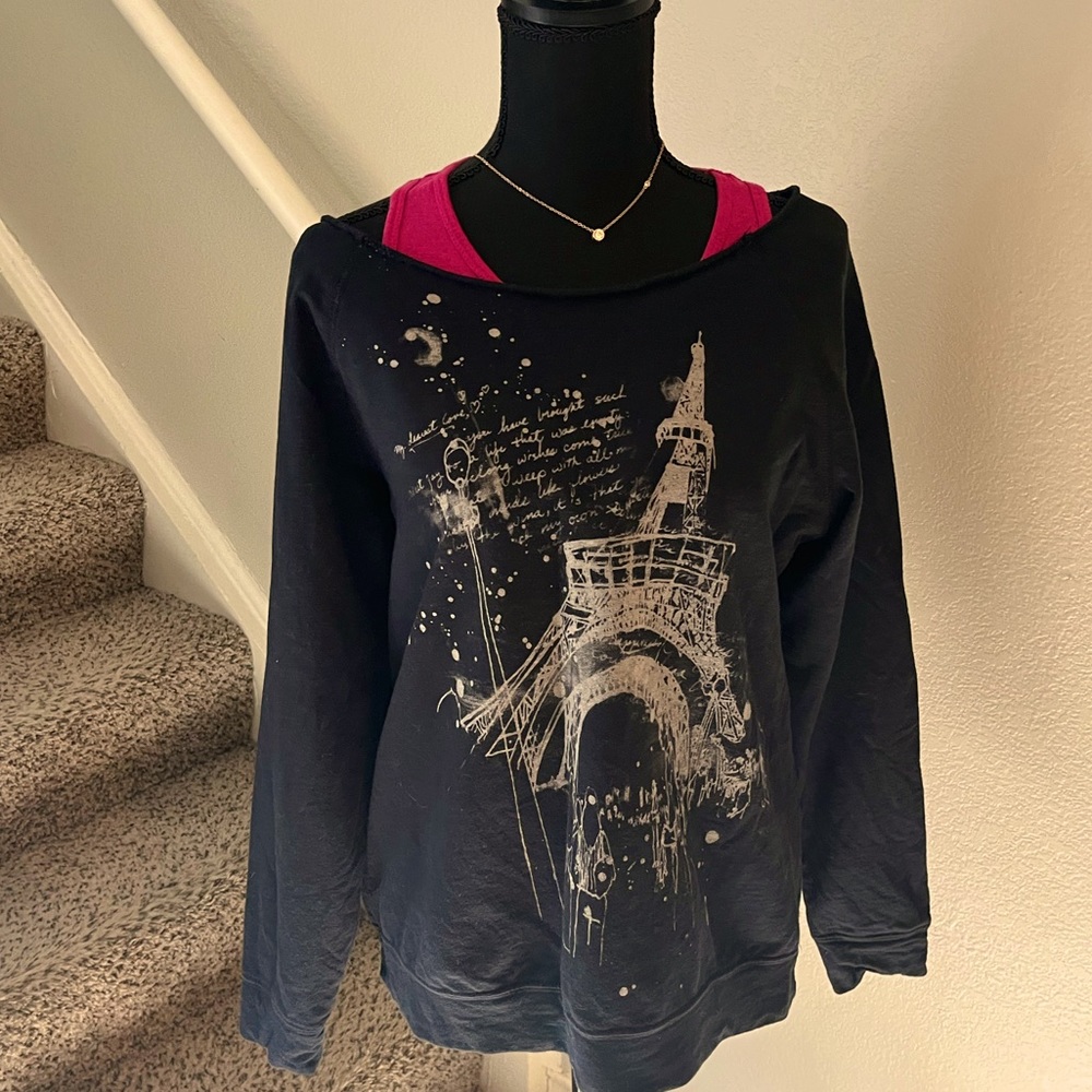 FOREVER 21 — Off the Shoulder Sweatshirt